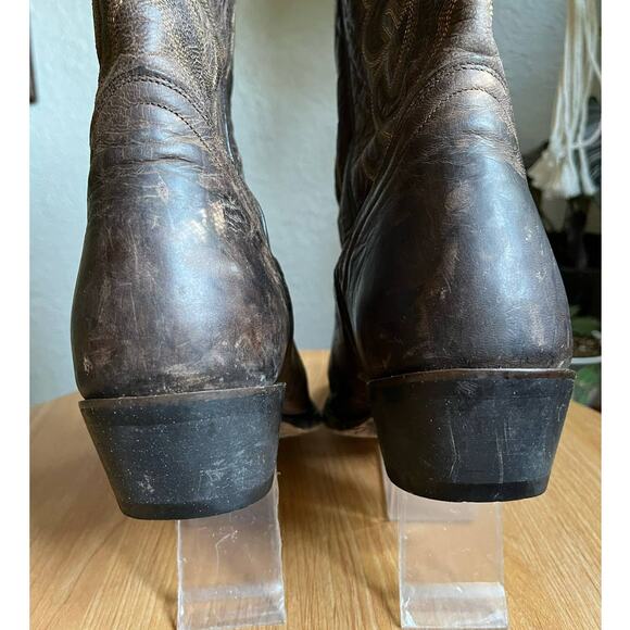 J. B. Dillon Brown Goat Leather Western Boots - Picture 6 of 8